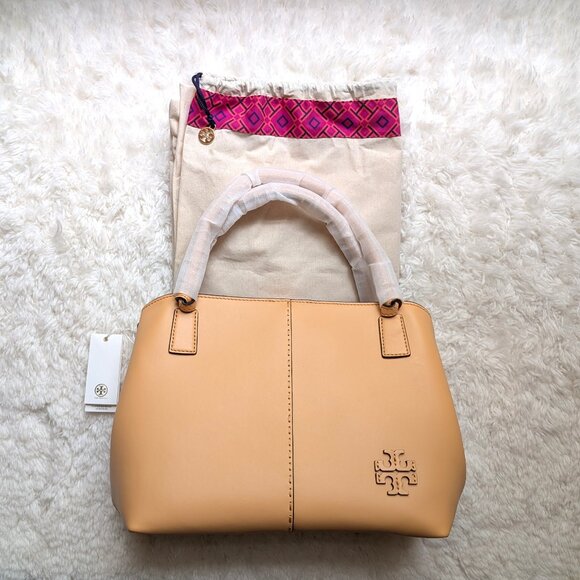 NWT Tory Burch McGraw Smooth Satchel (color: jackfruit) - Picture 1 of 13